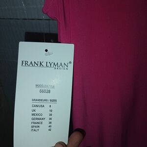 Frank Lyman Design Raspberry-Pink Shift Dress